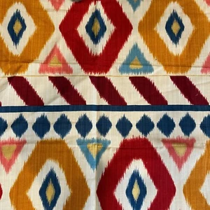 Brunschwig & Fils Uzbek Ikat Fabric Sample 36” x 25” Linen Cotton Italy - Picture 1 of 9