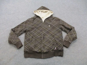 Element Jacket Mens Small Brown Full Zip Hooded Thermal Lined Skateboard * - Picture 1 of 11