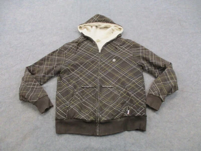 Element Jacket Mens Small Brown Full Zip Hooded Thermal Lined Skateboard * - Image 1 of 4