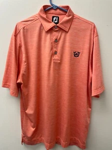 Footjoy Golf Polo Men Size Large Coral/Orange Heathered Shirt - Picture 1 of 12