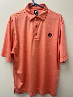 Footjoy Golf Polo Men Size Large Coral/Orange Heathered Shirt - Image 1 of 4