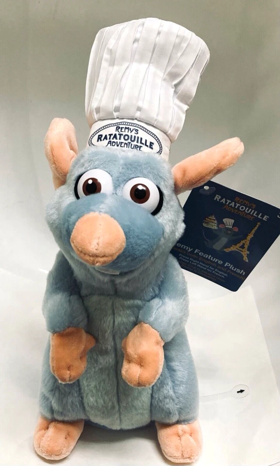 Disney Parks Epcot Ratatouille Chef Remy 12" Talking English And French Plush