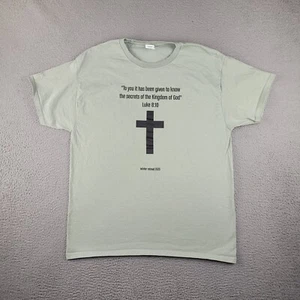 Camisa Cristiana Para Hombres Grande Verde Lucas 8:10 Fe Basado Retiro Cuello Redondo Camiseta - Imagen 1 de 11