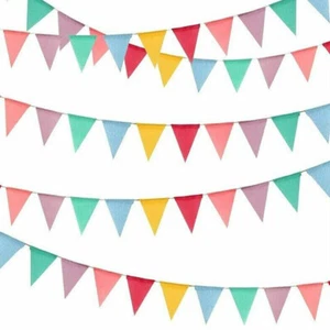 6-72X Triangle Pennant Banner Bunting Flags Birthday Party Grand Opening Decor - Picture 1 of 19