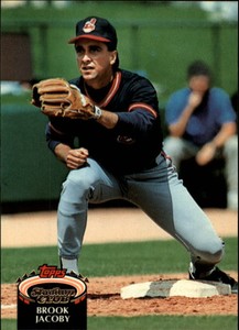 1992 Stadium Club Oakland Athletics Baseball Card #828 Brook Jacoby