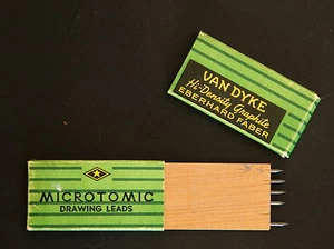 Vtg. USA 1930’s Eberhard Faber Microtomic Van Dyke Graphite Drawing Leads - Picture 1 of 5