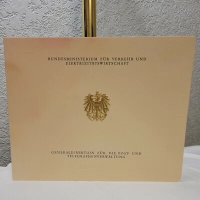 Adolf Scharf Death Stamp In Austrian Post & Telegraph Folder & Director's Card - Image 1 of 4