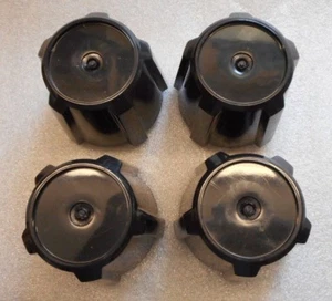 1982 1992 CAMARO Z28 RS ALUMINUM WHEEL CENTER CAP BLACK 5 STAR SET OF 4 - Picture 1 of 2