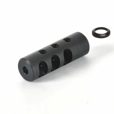 Freno de boca compensador de competición negro .223 1/2x28 TPI + arandela de aplastamiento Foto 1 de 2