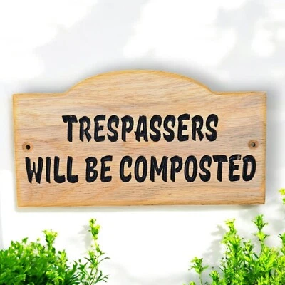 Personalised Carved Address Home Number Name House Wooden Sign Plaque Outdoor  - Image 1 of 4