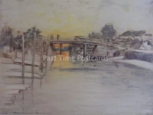 Japan SUNRISE OVER THE BRIDGE Original 1901 Colour Print by Mortimer Menpes - Picture 1 of 2