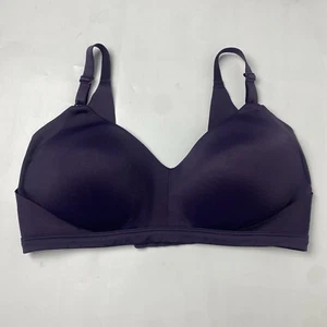 Warner's Purple No Side Effects Underarm Smoothing T-Shirt Bra Wireless Size L - Picture 1 of 14