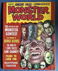 Monster World Magazine #2 May 1975 Vincent Price King Kong Horror Film Fanzine - Picture 1 of 2