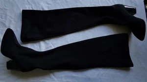 WITTNER Sz 40 OR 9 Stretch Scuba Over Knee Boots Patent Leather Heels - Picture 1 of 12