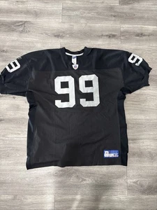 Vintage Reebok Authentic NFL Oakland Raiders Warren Sapp 99 Jersey Mens 54 Sewn - Picture 1 of 9