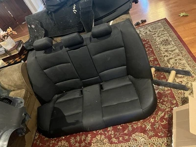 2006-2011 BMW E90 328i 335i SEDAN REAR 2ND ROW REAR BACK SEAT BLACK LEATHER OEM - Image 1 of 4