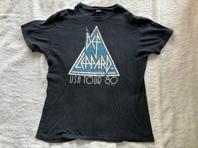 Vintage 1980 Def Leppard On Through The Night Concert T-shirt, L, See Photos - Image 1 of 4