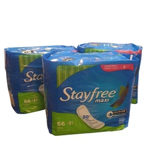 Almohadillas neutralizadoras de olores para fugas menstruales femeninas Stayfree Maxi Super para mujer 66 quilates - Imagen 1 de 7