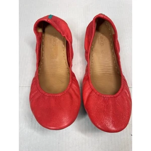 Zapato plano de ballet de cuero Tieks by Gavrieli edición limitada coral amapola talla 10 - Imagen 1 de 6