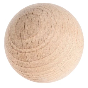 Croquet de hierba de madera maciza bolas artesanales de madera natural sin terminar para jardín - Imagen 1 de 12