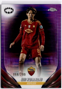Saki Kumagai 2023-24 Topps Chrome Women's Purple Refractor #84 Roma #068/299 - Picture 1 of 2
