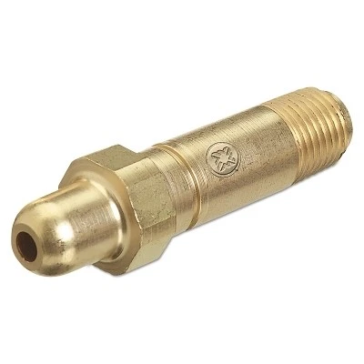 Regulator Inlet Nipple, Air, 1/4 in (NPT), 2-1/2 in L, Brass, CGA-346 Western - Image 1 of 1