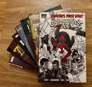 Lot (7) MARVEL Hardcover GRAPHIC NOVELS Avengers, Spider-Man, Iron Man ++ - Picture 1 of 6