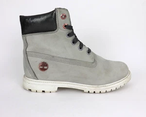 Timberland Paris Edición Limitada Gris Nubuck Botas Patrón Diamante Reino Unido 7,5 Eur 41 - Imagen 1 de 15