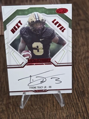 2024 Sage Football- "Next Level" Red Foil Tyrone Tracy Jr. RC Auto #NLS-TTJ - Image 1 of 3