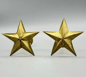 VTG Set of 2 Brass NAUTICAL STAR CURTAIN HOLDBACK TIE BACK 5" Patriotic Hardware - Picture 1 of 12
