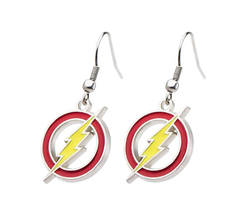 DC Comics Donna Flash Fulmine Bullone Orecchini a Goccia - Immagine 1 di 1