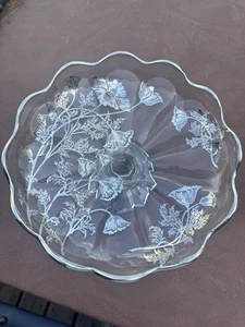 Silver City "Flanders Poppy" Sterling Silver Overlay Pedestal 10 “ Cake Stand - Picture 1 of 6