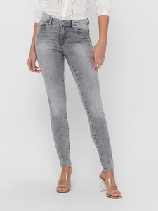 ONLY Damen Jeans Hose Hüft ONLWAUW MID SK DNM BJ694 Skinny Fit Grau XS S M L XL - Picture 1 of 6