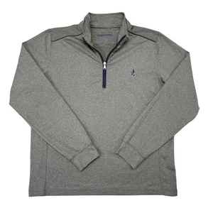 Johnnie O Pullover Sweater Size Medium Gray 1/4 Zip Pullover Prep Formance Golf - Picture 1 of 8