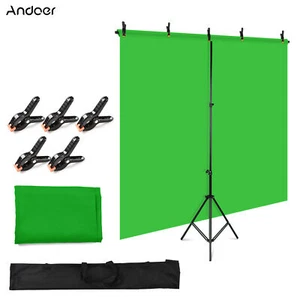 5x7ft Solid Color Backdrop Photography Kit with 5x7ft T-Shaped Background E7O8 - Picture 1 of 8