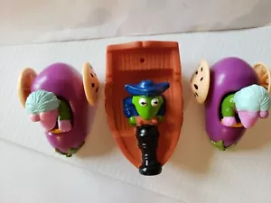 2 juguetes McDonald's Happy Meal Fraggle Rock 1995 Kermit en un barco usados - Imagen 1 de 8