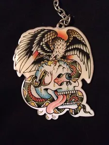Ed Hardy Christian Audigier Key Chain Hustle Keychain 3E Designs LLC EH6159 - Picture 1 of 5