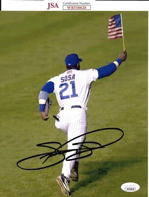 SAMMY SOSA signed autographed (CHICAGO CUBS) 8x10 photo w/COA JSA WB550628 PROOF - Image 1 of 2
