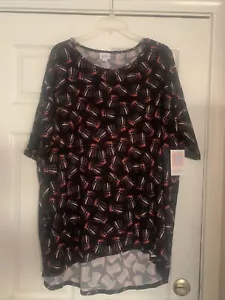 NWT LuLaRoe Amrican Flags Gigi Short Sleeve T Shirt Womens Size XL - Picture 1 of 5