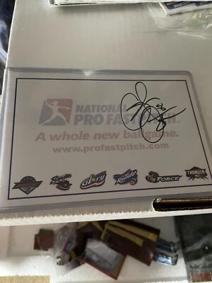 2009 Cat Osterman Signed Post Card Auto Autographed National Pro Fast Pitch - Image 1 of 2