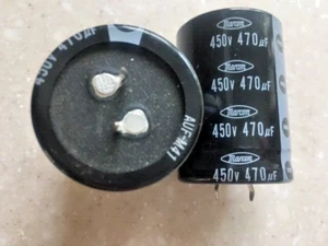 5pcs 470uF 450V Marcon Electrolytic Capacitor 35×50mm PN CEAUF2W471 M41 - Picture 1 of 9