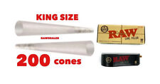 zig zag ultra thin KING size Cone(200PK)+raw KING size cone shooter filler