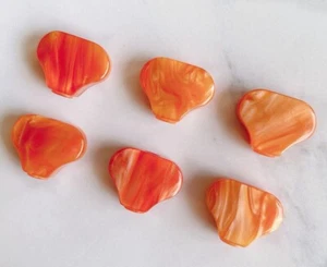 Acrylic button MINI SIZE only fit for Grover Machine Head Orange-Red 6ps FR08R - Picture 1 of 4