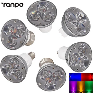 LED Spotlight Bulbs 3000-6500K MR16 GU10 GU5.3 E27 Dimmable 3W Multicolor Light - Picture 1 of 7