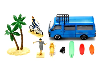 Tomica Limited Diocolle Mazda Bongo Surfing Figures Set Metal Diecast Car Model - Image 1 of 4