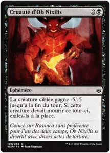 MTG Magic WAR FR FOIL - Ob Nixilis's Cruelty/Cruauté d'Ob Nixilis - Picture 1 of 1
