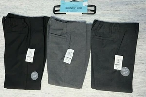 M&S Stain and Weatherproof Finish 2pk Boys' SKINNY LEG School Trousers - Various - Picture 1 of 14