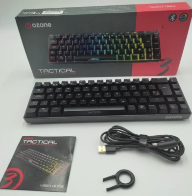 Bluetooth Tastatur Ozone Tactical Mini Mechanisch RGB USB Schalter Schwarz Spain - Bild 1 von 4