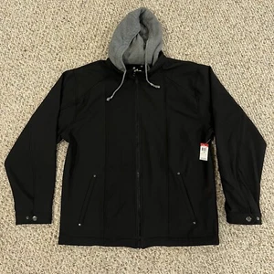 Athletech Hooded Jacket Mens Fleece Lined Full Zip New - Picture 1 of 19