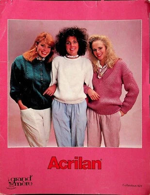Tops Pullovers Acrilan Knitting Patterns By Grand Mere - Image 1 of 2